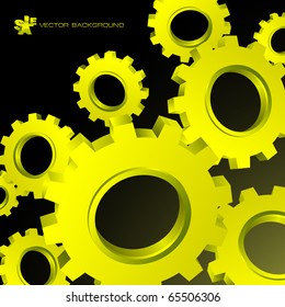Gear background. Abstract illustration.