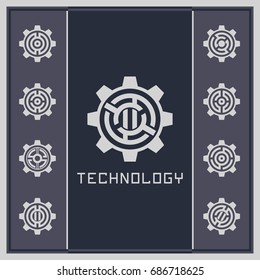 Gear background. Abstract technology background. 