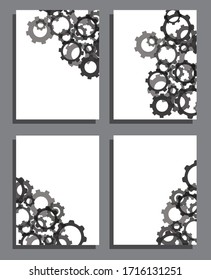 fondo del engranaje con espacio en blanco para texto