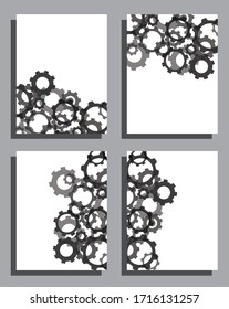gear background with blank space for text