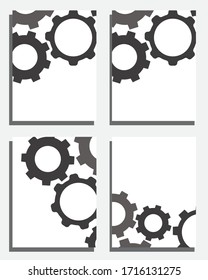 gear background with blank space for text