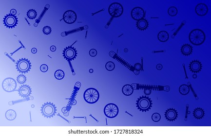 gear background and blue gradient color