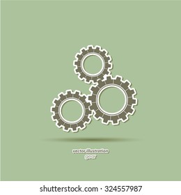 Gear background. Vector illustration. Design concept     