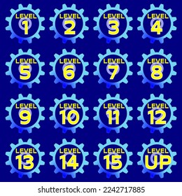 Gear badges With Level Number