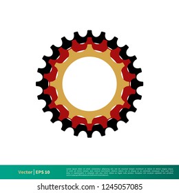 Gear Bicycle Icon Vector Logo Template Illustration Design. Vector EPS 10.