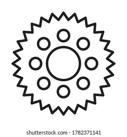 gear bicycle line style icon vector illustration design
