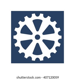 gear of bike logo vector.