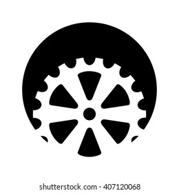 gear of bike logo vector.