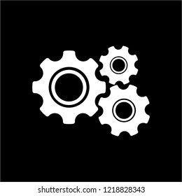 gear in the black background illustration