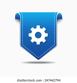 Gear blue Vector Icon Design
