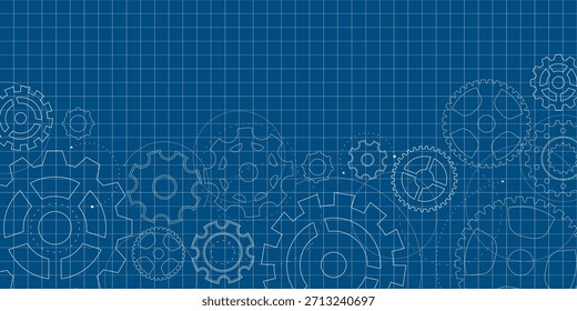 Projeto de engrenagem mecanismo técnico construção fundo roda indústria padrão engenharia. Este estilo é trabalhado com precisão e ritmo. Uma ilustração abstrata versátil para uso digital.