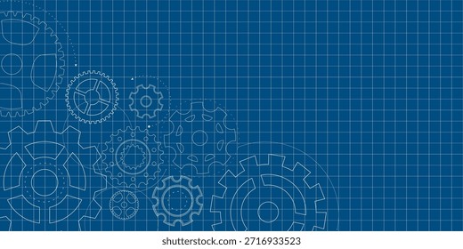 Zahnradbauplan technischer Mechanismus Bau Hintergrund Rad Industrie Muster Engineering. Das Bild wird mit Struktur und Bewegung gebildet. Eine moderne abstrakte Option für Geschäftsseiten.