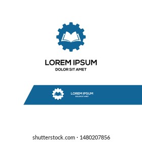 Gear book logo template eps 10