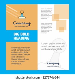 Gear box Company Brochure Title Page Design. Company profile, annual report, presentations, leaflet Vector Background
