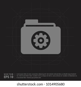 Gear Box Icon - Black Creative Background