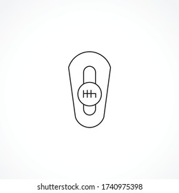 gear box icon. car gear box line icon. car gear box isolated line icon