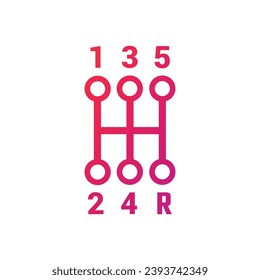 Zahnradkastensymbol. Gradient-Symbol-Vektorgrafik des Zahnradkastens