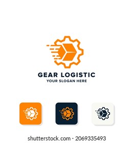 Logistik-Logo-Design, Ladung und Lieferung von Schaltkreisen