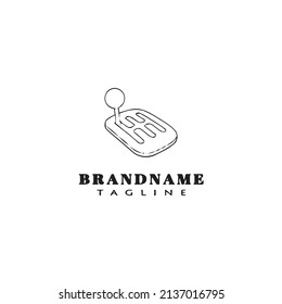 gear box logo cartoon icon design template black modern isolated vector illustration
