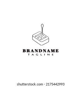gear box logo cartoon icon design template black modern isolated vector illustration