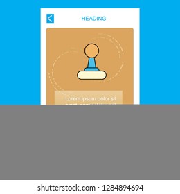Gear box mobile vertical banner design design. Vector