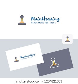 Gear box vector logotype with business card template. Elegant corporate identity. - Vector