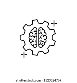 Gear brain icon. Element of brain concept