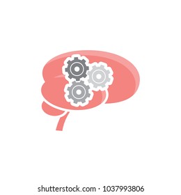 Gear Brain Logo Icon Design