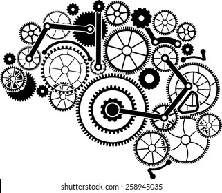 gear brain. vector illustration 