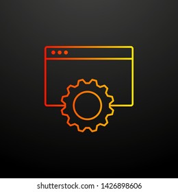 gear and browser nolan icon. Elements of startup set. Simple icon for websites, web design, mobile app, info graphics