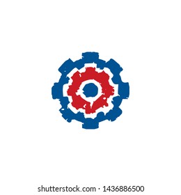 gear brush icon symbol vector illustration