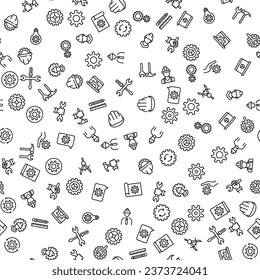 Gear, Builder, Tools Vector Seamless Pattern. Perfect for web sites, postcards, wrappers, stores, shops