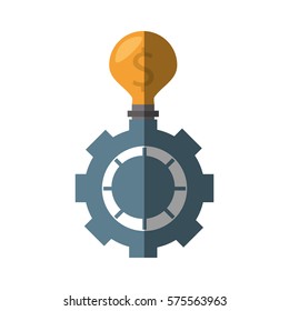 gear bulb icon image, vector illustration design