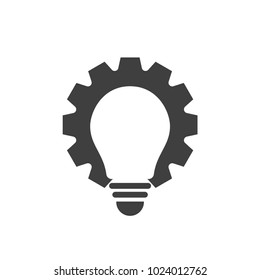 Gear bulb logo or icon design template