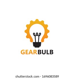 Gear Bulb Logo Template Design