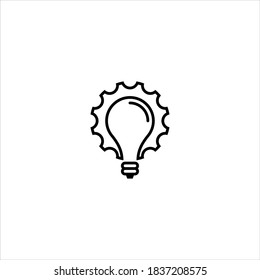 Gear bulb logo vector icon design template