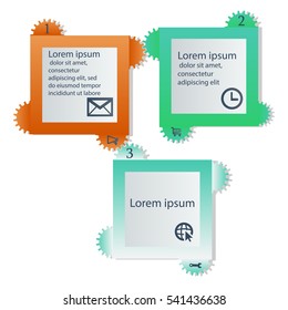  gear for business infographics Template for Data visualization, diagram,  , presentation ,steps or processes.