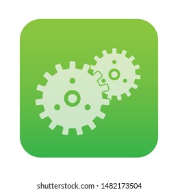 Gear button vector icon design