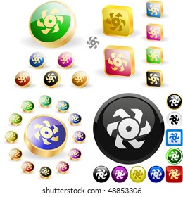 Gear buttons for web. Vector great collection.