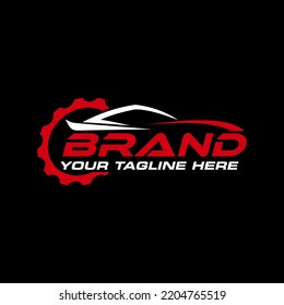 Gear car auto repair logo template