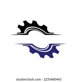 GEAR CAR AUTOMOTIVE CONCEPT TEMPLATE ILLUSTRATION SYMBOL LOGO VECTOR