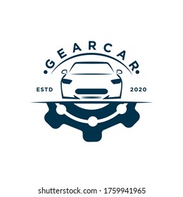 gear car logo design vector
