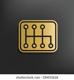 Gear car on dark background,clean vector