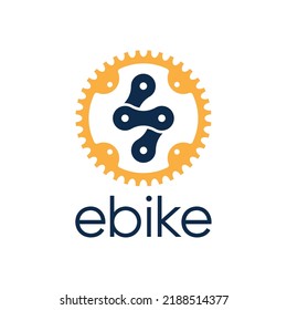 Design des E-Bike-Logos für Getriebe und Kettenbänder