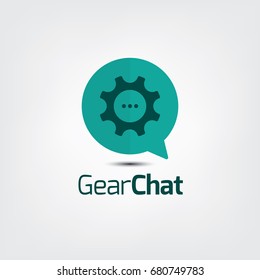 gear chat logo template.