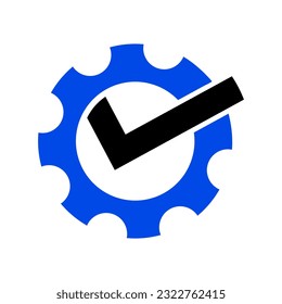 diseño del logotipo del icono de comprobación de marcha 