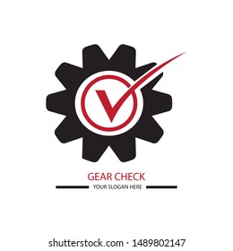 gear and check logo vector