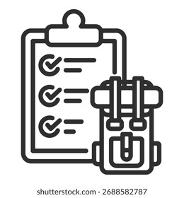 Gear Checklist Icon Single Vector Collection