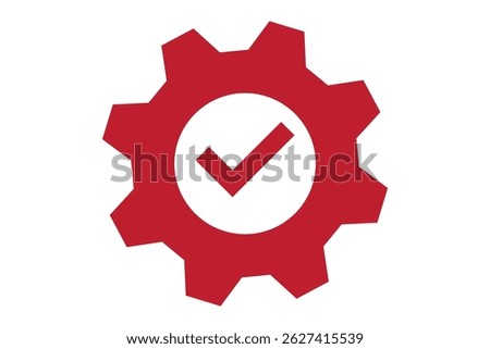 Gear with Checkmark Icon for Settings Approval Design, gear checkmark, settings icon, approval design, cog graphic, check symbol, gear logo, settings emblem, approval badge, cog design, check graphic