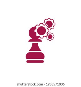 Gear Chess logo design vector illustration, Creative Chess logo design concept template, symbols icons